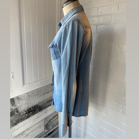 Denim snap up shirt - Picture 3 of 7